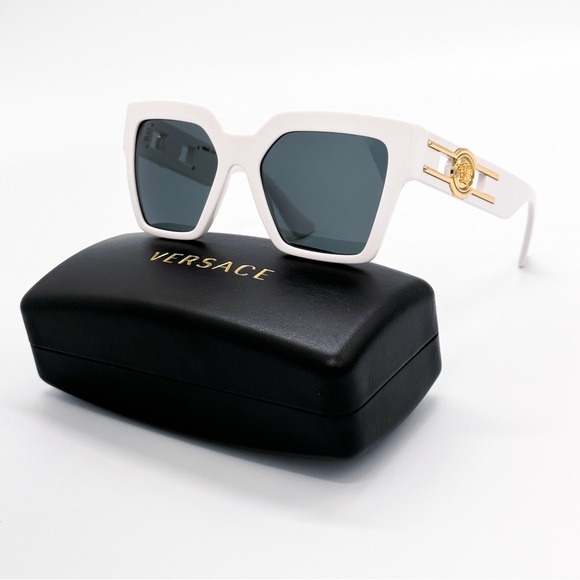 NEW VERSACE VE4458 314/87 WOMEN MOD 4458 314/87 WHITE VE4458 31487 SUNGLASSES - Picture 2 of 11